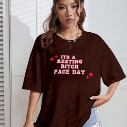 AAHWAN Typography Printed Round Neck Drop-Shoulder Sleeves T-shirt-picture-49