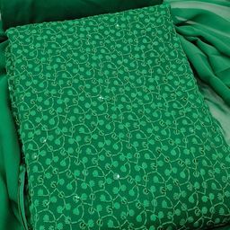 SWARNGANGA TEX Floral Embroidered Sequinned Georgette Unstitched Dress Material-image-18
