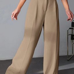 Next One Women Smart High-Rise Easy Wash Pleated Trousers-picture-22