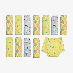 SuperBottoms Kids Pack of 12 Super Dry Feel Semi Waterproof Padded Briefs-image-47