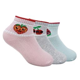 Mint & Oak Kids Pack Of 3 Patterned Ankle Length Socks-29