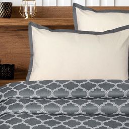 Saral Home Grey 400 TC Queen Bedsheet with 2 Pillow Covers-image-24