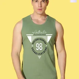 WOOSTRO Pack Of 2 Printed Super Combed Cotton Gym Vests VWS26(98 WHITE)(98 LGTGREEN)-picture-23