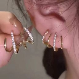 Celestria Zircon Studded Contemporary Korean Studs-image-30