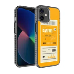 DailyObjects Orange & White Fragile Stride Printed iPhone 12 Phone Case image 1
