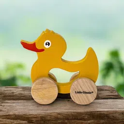 LITTLE GINNIE Kids Wooden Wheels Push & Pull Animal Duck Toys-21