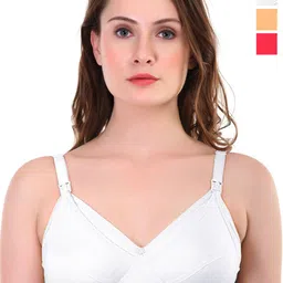Liigne Women Solid Non Padded 3 Full Coverage Bra-picture-21