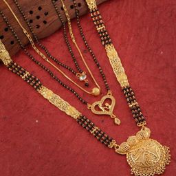 Anouk Gold-Plated Artificial Stones and Beads Mangalsutra-30
