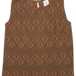 SPARSA Geometric Print Cotton Top-13
