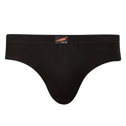 SOLO V-Cut Stretch Double Layered Contoured Pouch Cotton Basic Briefs Pulse-Black-75-image-13