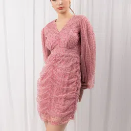 Stylecast X Hersheinbox Sequined Net Sheath Mini Dress-image-1