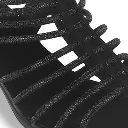 Metro Textured Block Sandals with Tassels image 5