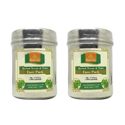 Khadi Pure Set Of 2 Herbal Neem & Tulsi Face Pack For Pimples - 50 g Each-image-70