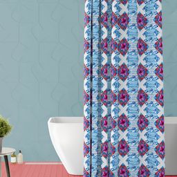 ArtzFolio Blue Printed Waterproof Shower Curtain-image-84