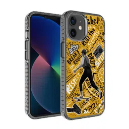 DailyObjects Yellow & Black Printed iPhone 12 Back Case-17