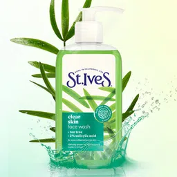 St. Ives Clear Face Wash with Tea Tree & 2% Salicylic Acid for Acne Prone Skin - 190g image 3