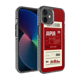 DailyObjects Red Printed Jaipur City Tag Stride 2.0 iPhone 12 Mini Phone Case image 1