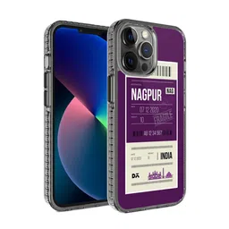 DailyObjects Transparent & Purple Printed Stride 2.0 Case Cover For iPhone 12 Pro image 1