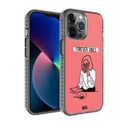 DailyObjects Peach-Coloured & White Printed Forever Vibes Stride 2.0 iPhone 12 Pro Phone Case image 1