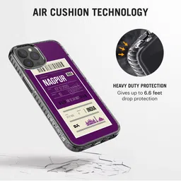 DailyObjects Transparent & Purple Printed Stride 2.0 Case Cover For iPhone 12 Pro image 3
