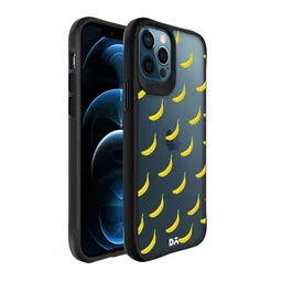 DailyObjects Deep Blue Printed  Banana Icon Black Hybrid iPhone 12 Pro Max Phone Case-image-97