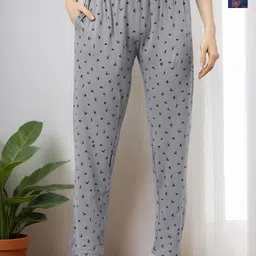 Kryptic Women Pack Of 2 Printed Pure Cotton Mid-Rise Lounge Pants-picture-35