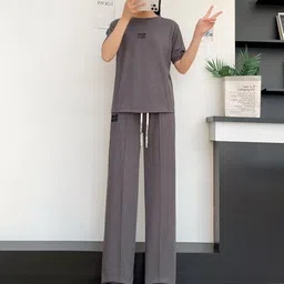 Stem Rope Women Solid Co-ord Set-image-125