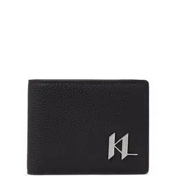 Karl Lagerfeld Men Textured Leather Two Fold Wallet-29