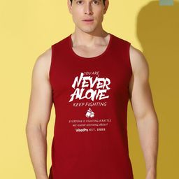 WOOSTRO Pack Of 2 Printed Combo Cotton Gym Vests VWS26(ALONE MAROON)(ENJOY LGTGREEN)-image-57