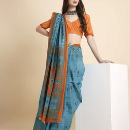 RATAN Woven Design Pure Cotton Saree-image-91