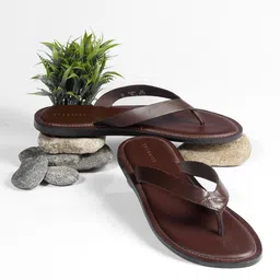 99CRAFTS Men Leather T-Strap Flats-47