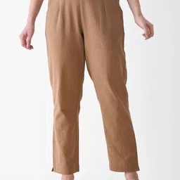Rustorange Pure Cotton Mid-Rise Trouser-image-87