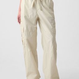 GAP Pure Cotton Relaxed-Fit Parachute Cargo Trousers-image-13