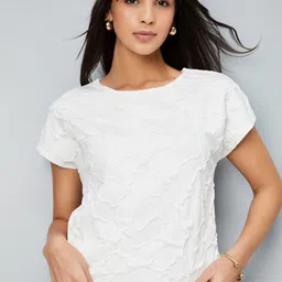 max Women Self Design Extended Sleeves Top-image-63