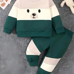 ELPIXIE FASHION Unisex Green Clothing Set-image-29