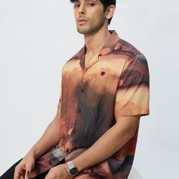 The Souled Store Hawaiian Autumn Abstract Printed Casual Shirt-image-40