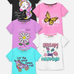 YK X Trampoline Girls 5 Printed Extended Sleeves Applique T-shirt-picture-35