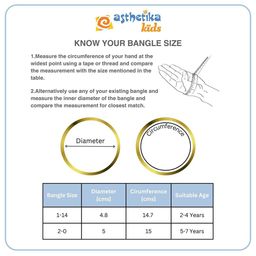 Asthetika Kids Set Of 2 Ghungroo Mirror Thread Bangles image 2
