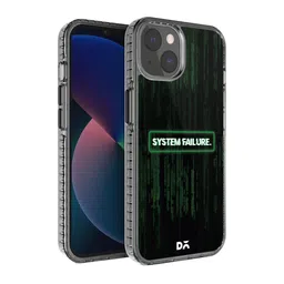 DailyObjects Black & Green System Failure Printed iPhone 13 Mini Back Case image 1