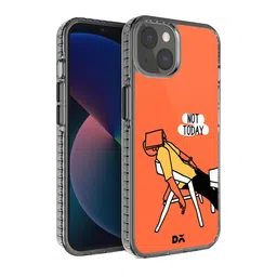 DailyObjects Orange Colored & Yellow Printed Not Today iPhone 13 Mini Phone Case-3