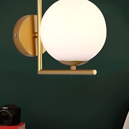 KINIS Gold-Toned & White Quirky Abstract Shaped Shaped Wall Lamp image 2
