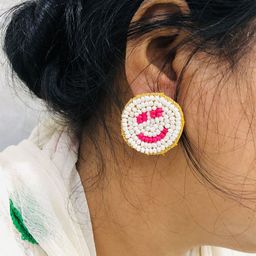 PALASH Circular Shaped Artificial Beaded Studs image 3