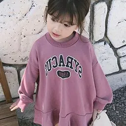 StyleCast x Revolte Girls Printed Round Neck Longline Pullover Sweatshirt-picture-1