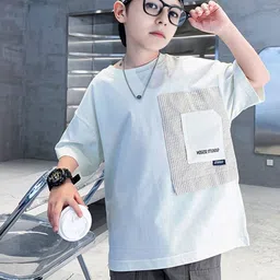 INCLUD Boys Typography Printed Round Neck Drop-Shoulder Sleeves Oversized Fit T-shirt-image-72