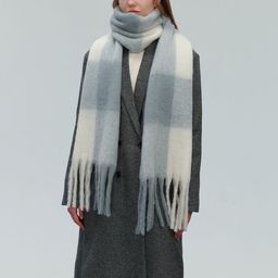 JC Collection Women Checked Tasselled Scarves-image-9