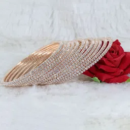 NMII Set of 12 Gold-Plated Stone-Studded Bangles-36