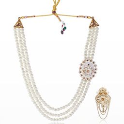 JIYANSHI FASHION Men White Jewellery Set-image-98