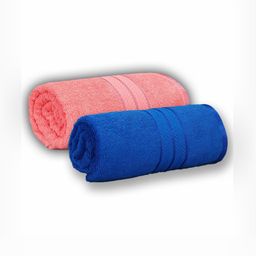 Dollar Blue & Pink 2 Pieces Cotton 600 GSM Bath Towel-9