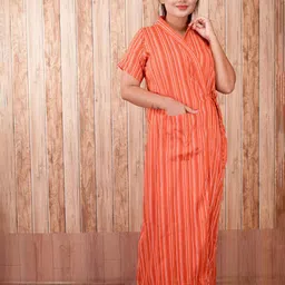 CLYMAA Striped Front Open Robe-image-16
