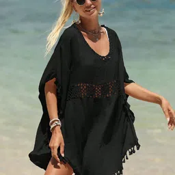 Oh Rare Self Design Swim Cover-Up Dress-image-72